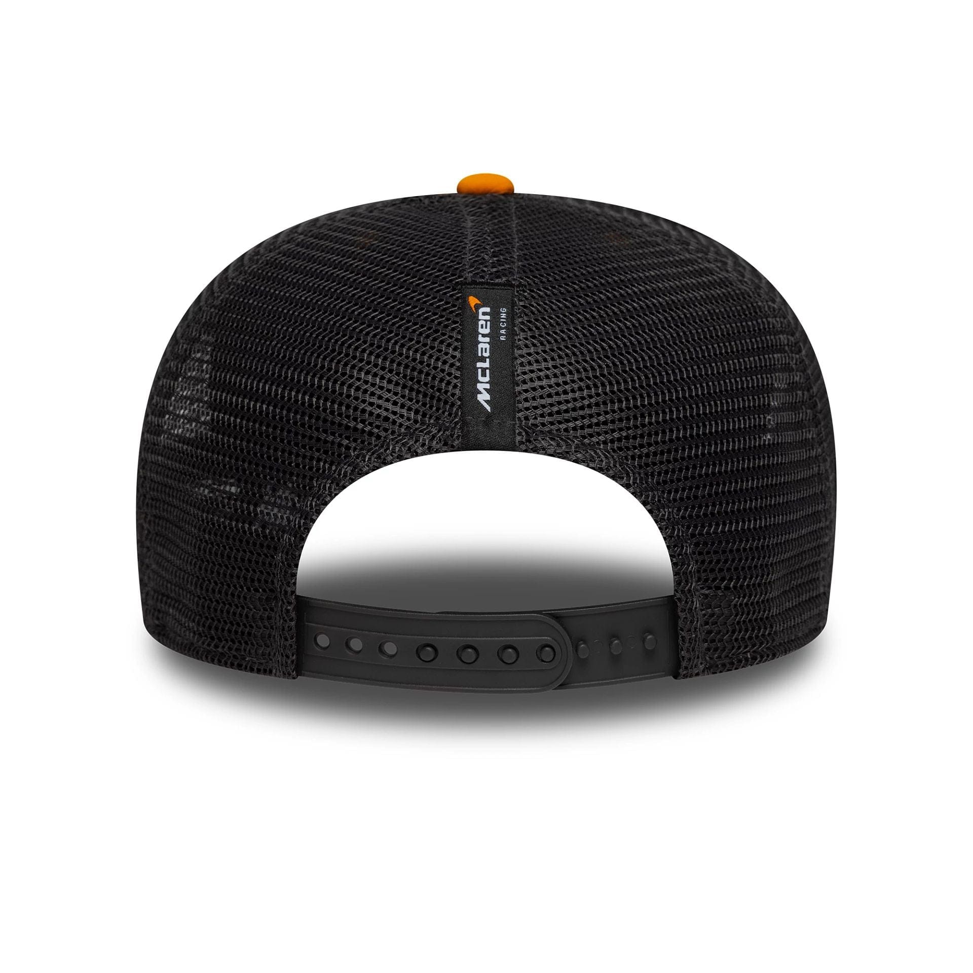 This is a Arrow McLaren Racing Replica David Malukas Orange 9SEVENTY Stretch Snap Adjustable Cap 5