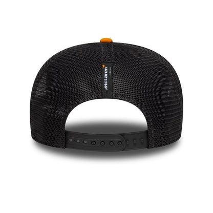 This is a Arrow McLaren Racing Replica David Malukas Orange 9SEVENTY Stretch Snap Adjustable Cap 5