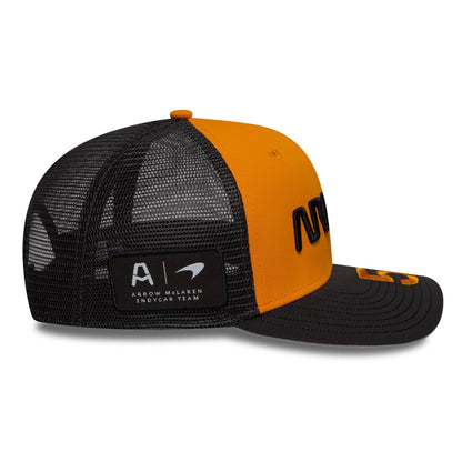 This is a Arrow McLaren Indycar Replica Team Patricio O'Ward Orange 9SEVENTY Stretch Snap Adjustable Cap 5