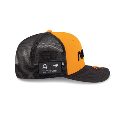 This is a Arrow McLaren Indycar Replica Team Kyle Larson Orange 9SEVENTY Stretch Snap Adjustable Cap 4