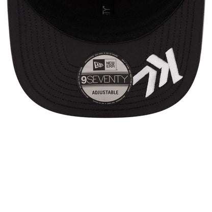 This is a Arrow McLaren Indycar Replica Team Kyle Larson Orange 9SEVENTY Stretch Snap Adjustable Cap 6