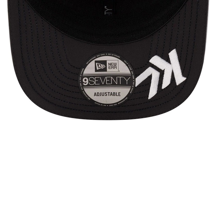 This is a Arrow McLaren Indycar Replica Team Kyle Larson Orange 9SEVENTY Stretch Snap Adjustable Cap 6