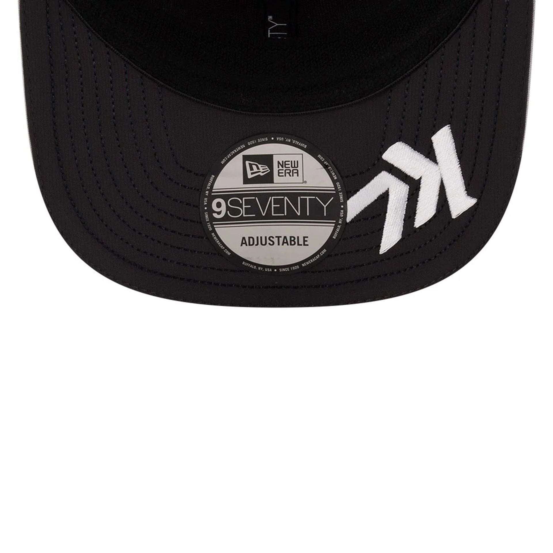 This is a Arrow McLaren Indycar Replica Team Kyle Larson Orange 9SEVENTY Stretch Snap Adjustable Cap 6