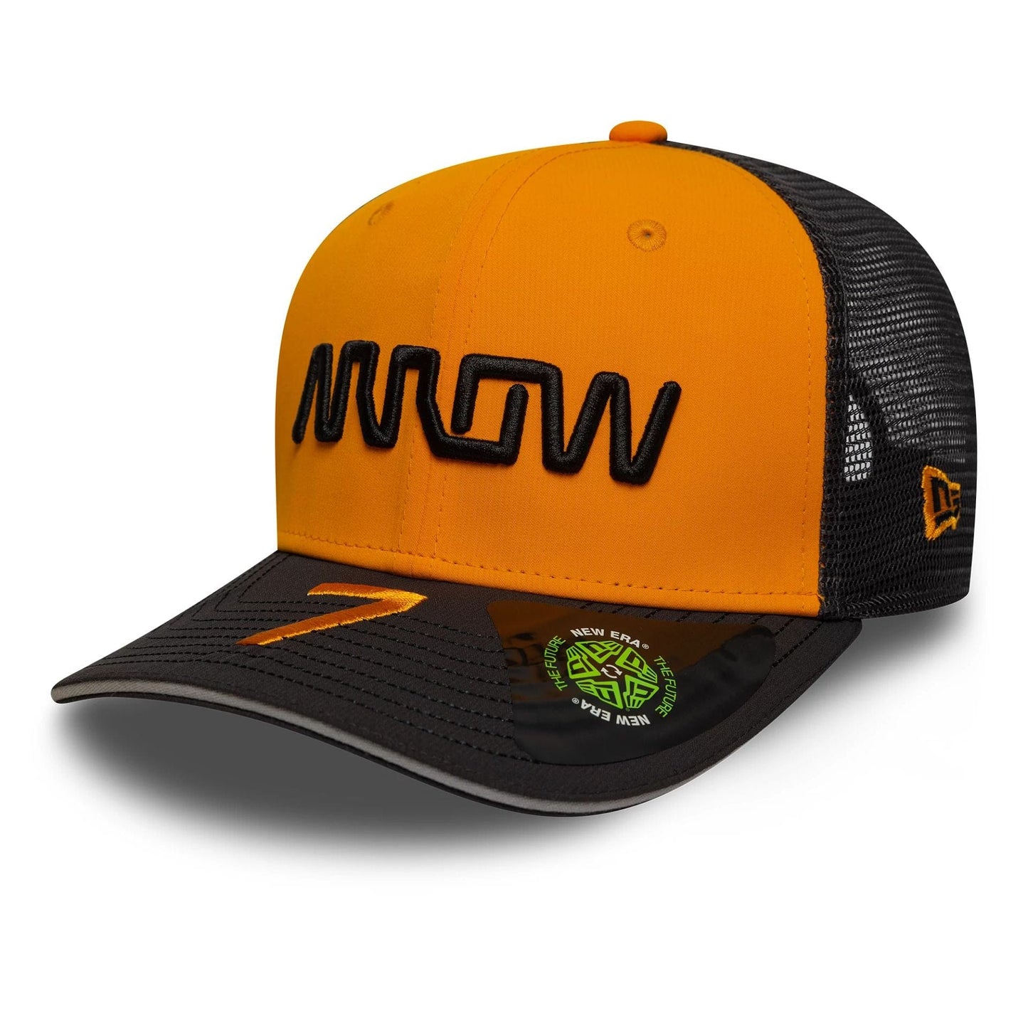 This is a Arrow McLaren Indycar Replica Team Alexander Rossi Orange 9SEVENTY Stretch Snap Adjustable Cap 3