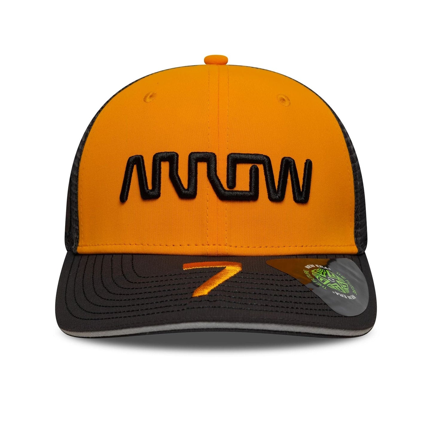 This is a Arrow McLaren Indycar Replica Team Alexander Rossi Orange 9SEVENTY Stretch Snap Adjustable Cap 2