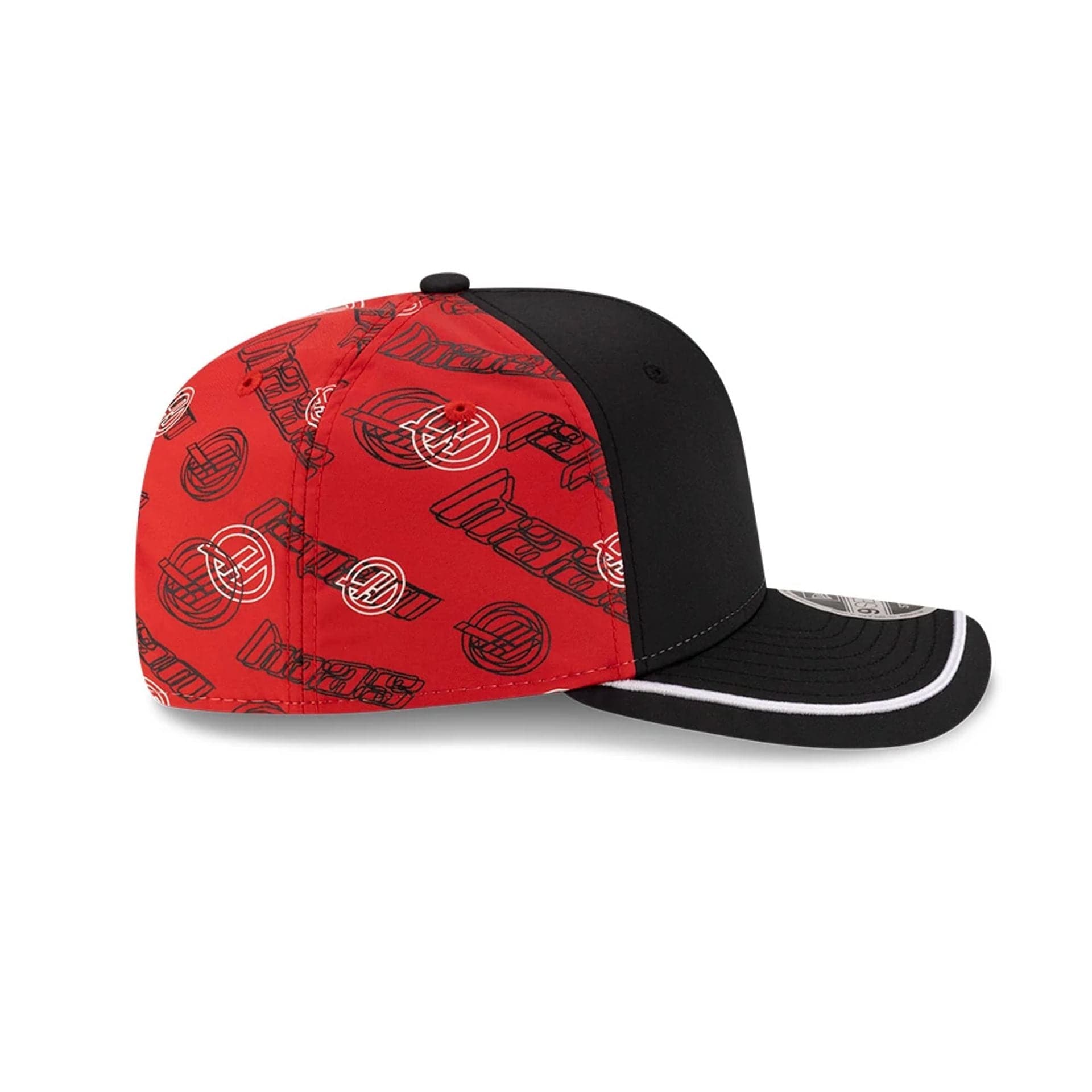 This is a MoneyGram Haas F1 Japan Race Special Black 9SEVENTY Stretch Snap Adjustable Cap 5