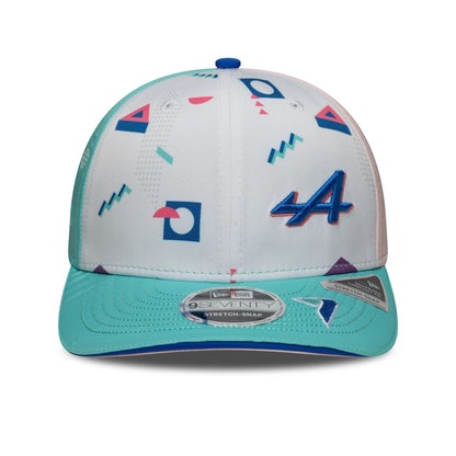This is a Alpine Racing Jack Doohan Miami Race Special Multi 9SEVENTY Stretch Snap Adjustable Cap 4