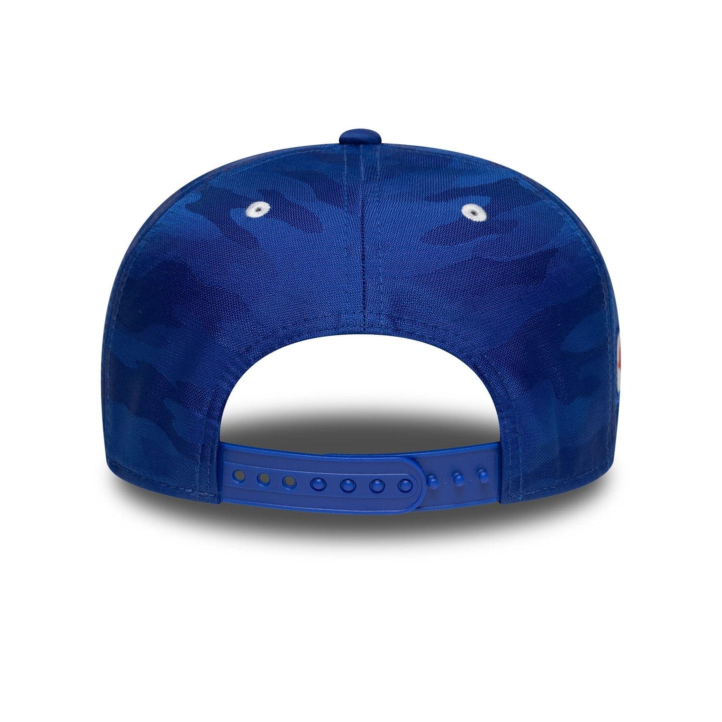 This is a MoneyGram Haas F1 Silverstone Race Special Blue 9SEVENTY Stretch Snap Adjustable Cap 6