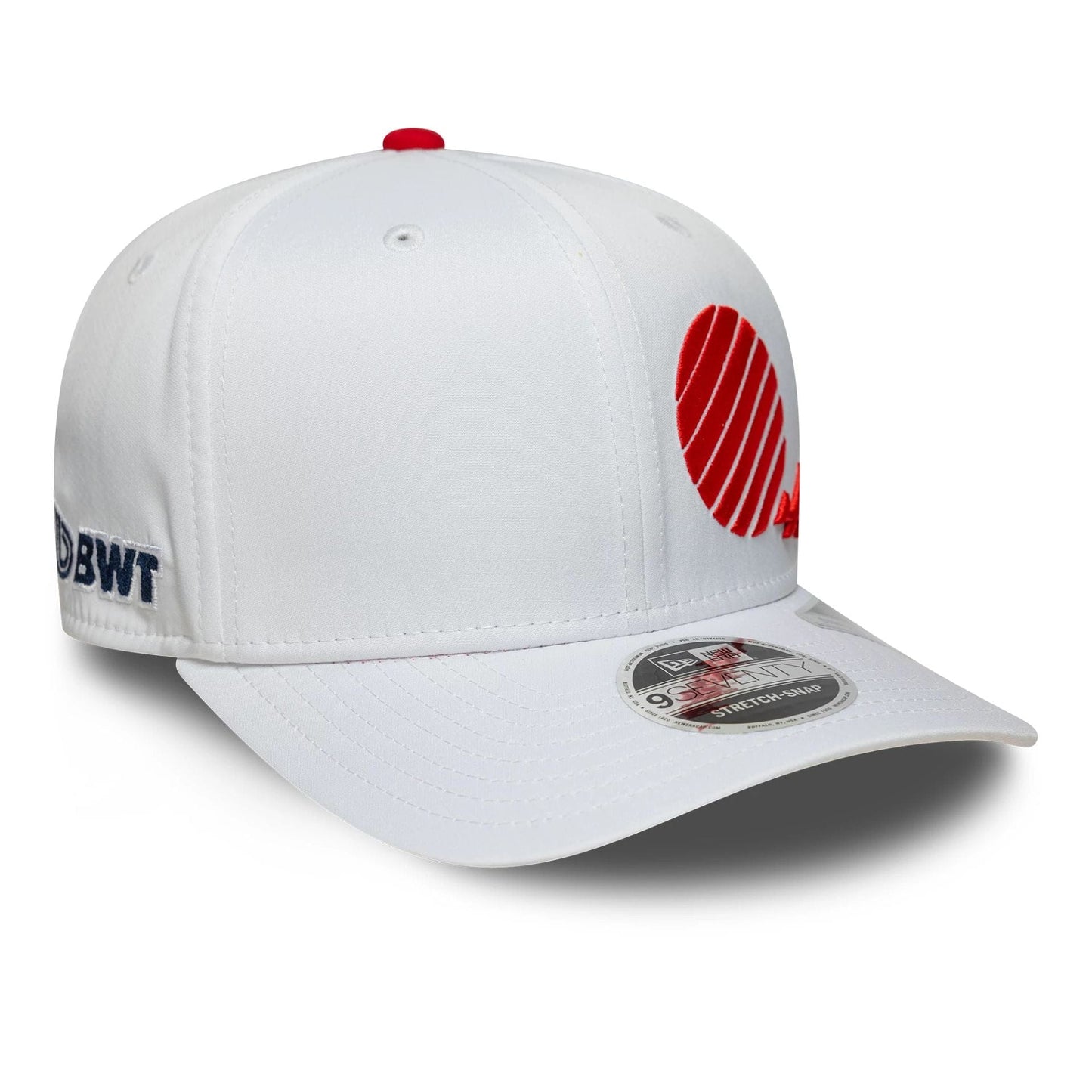This is a Alpine Racing Japan Race Special White 9SEVENTY Stretch Snap Adjustable Cap 3