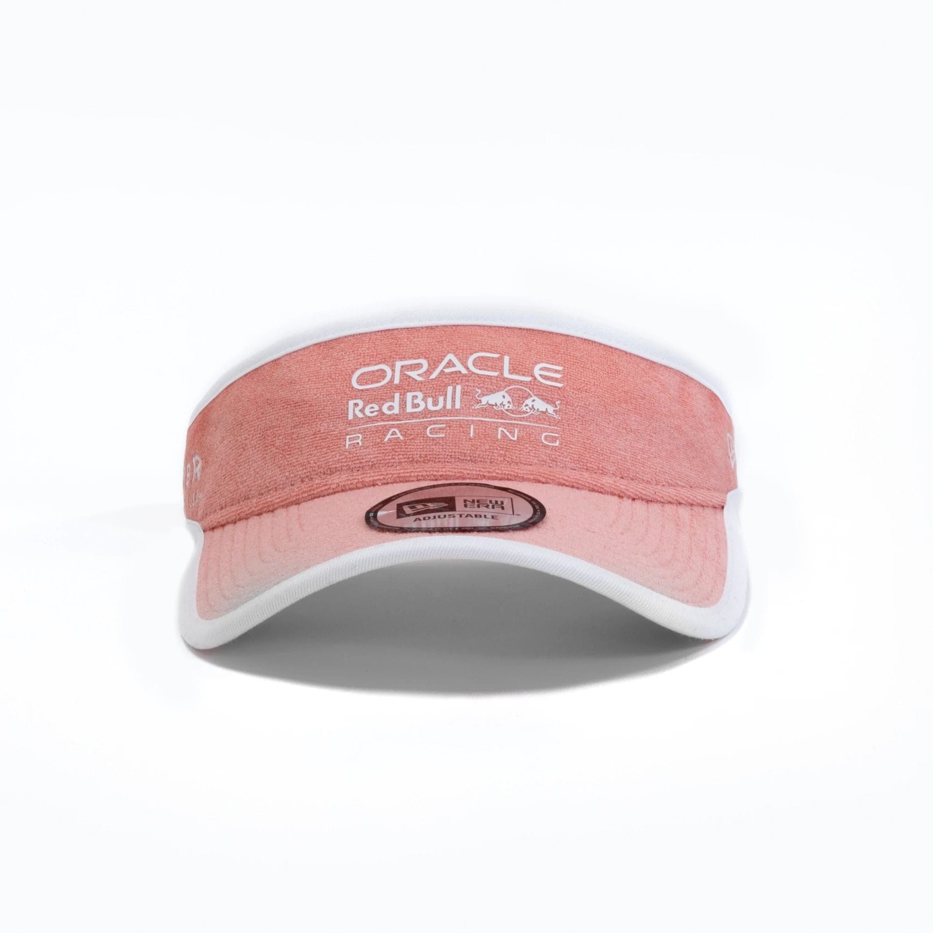 This is a Red Bull Racing Miami Race Special Pastel Pink Visor Adjustable Cap 2