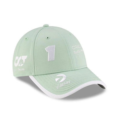 This is a Red Bull Racing Max Verstappen Miami Race Special Pastel Green 9FORTY Adjustable Cap 1