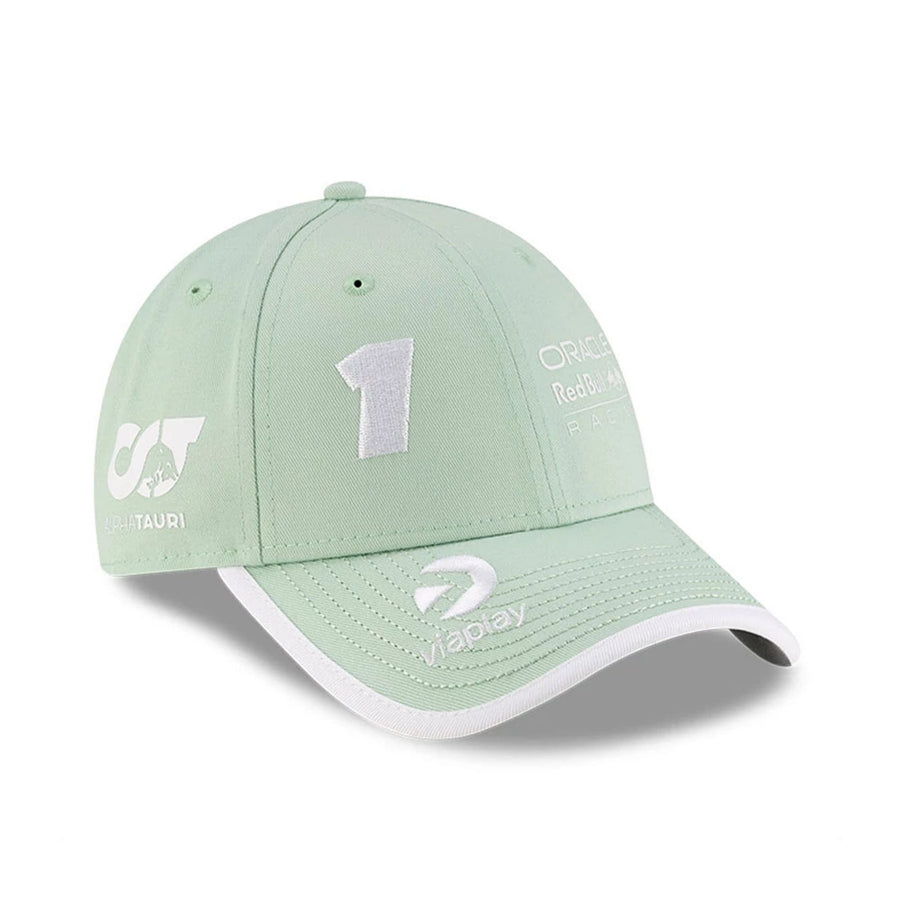 This is a Red Bull Racing Max Verstappen Miami Race Special Pastel Green 9FORTY Adjustable Cap 1