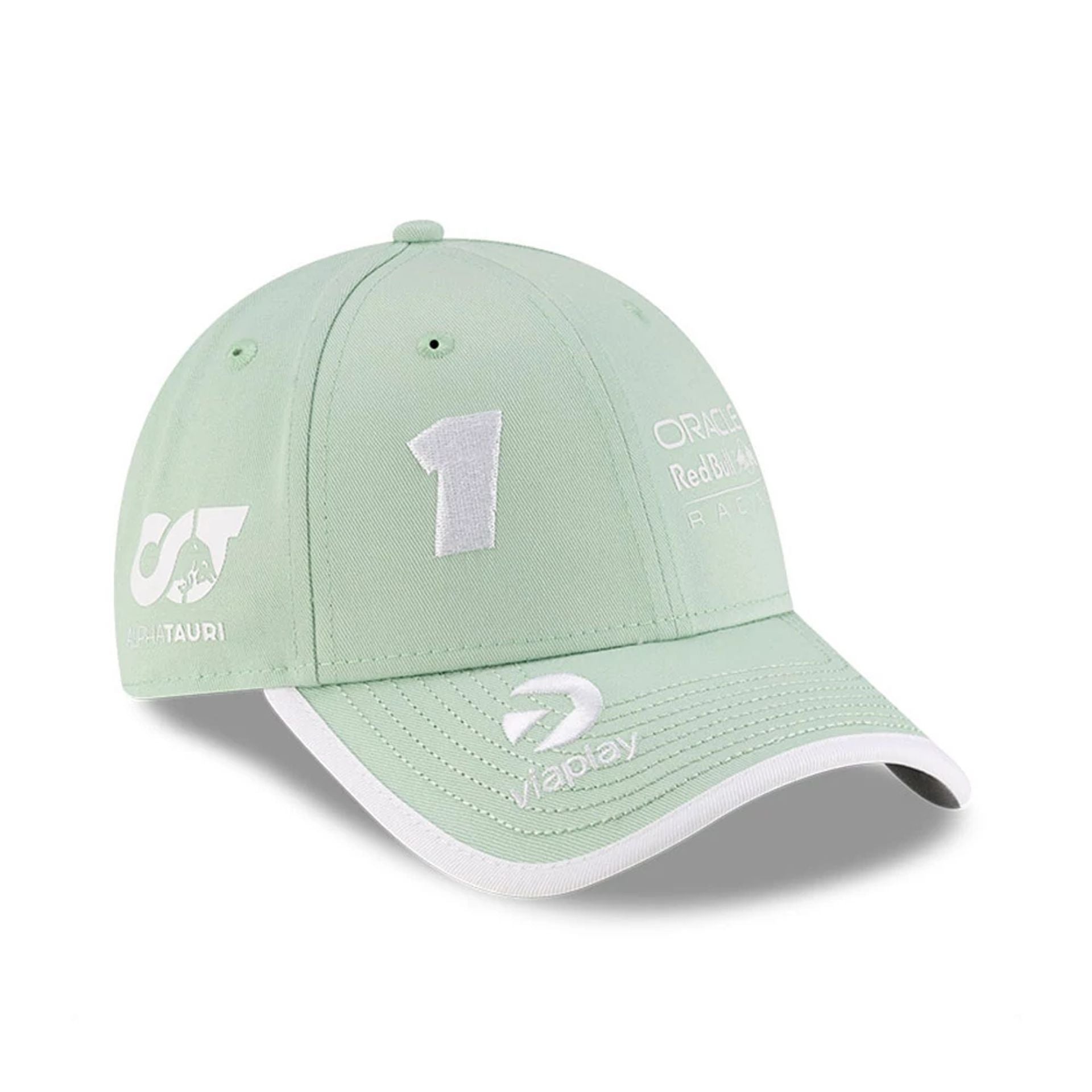 This is a Red Bull Racing Max Verstappen Miami Race Special Pastel Green 9FORTY Adjustable Cap 1