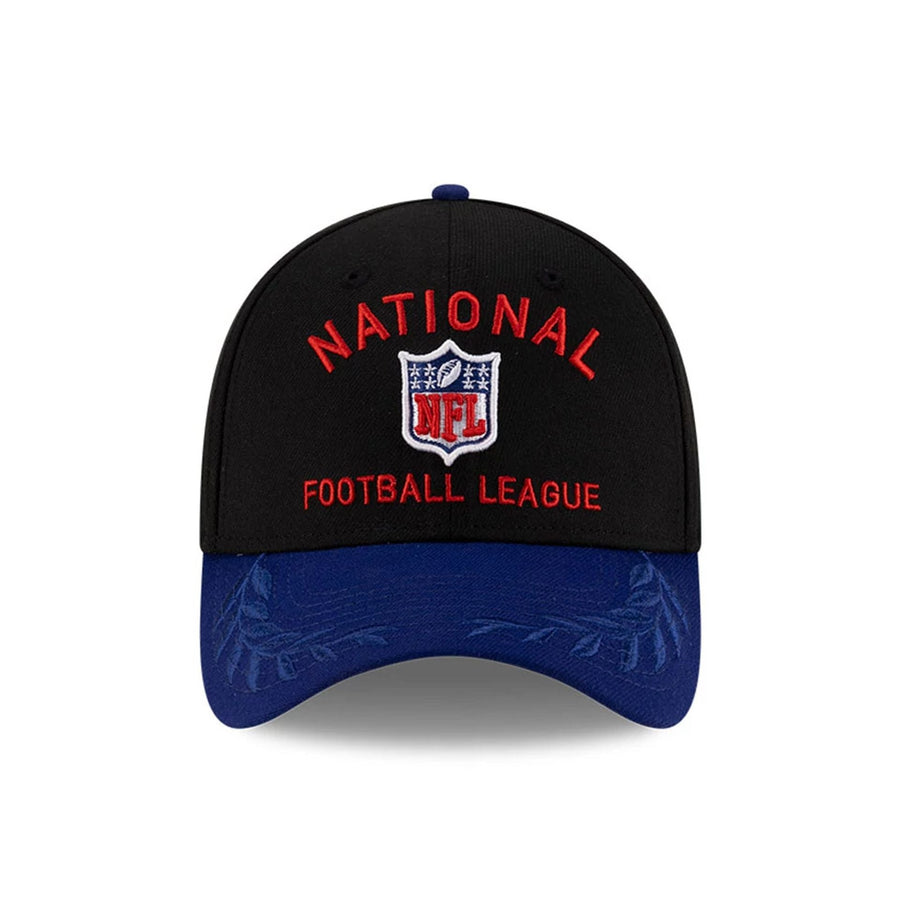 This is a NFL Shield Logo NFL Draft 2025 Black 39THIRTY Stretch Fit Cap 3