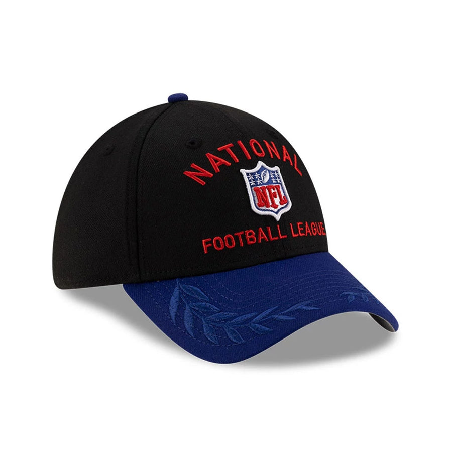 This is a NFL Shield Logo NFL Draft 2025 Black 39THIRTY Stretch Fit Cap 4