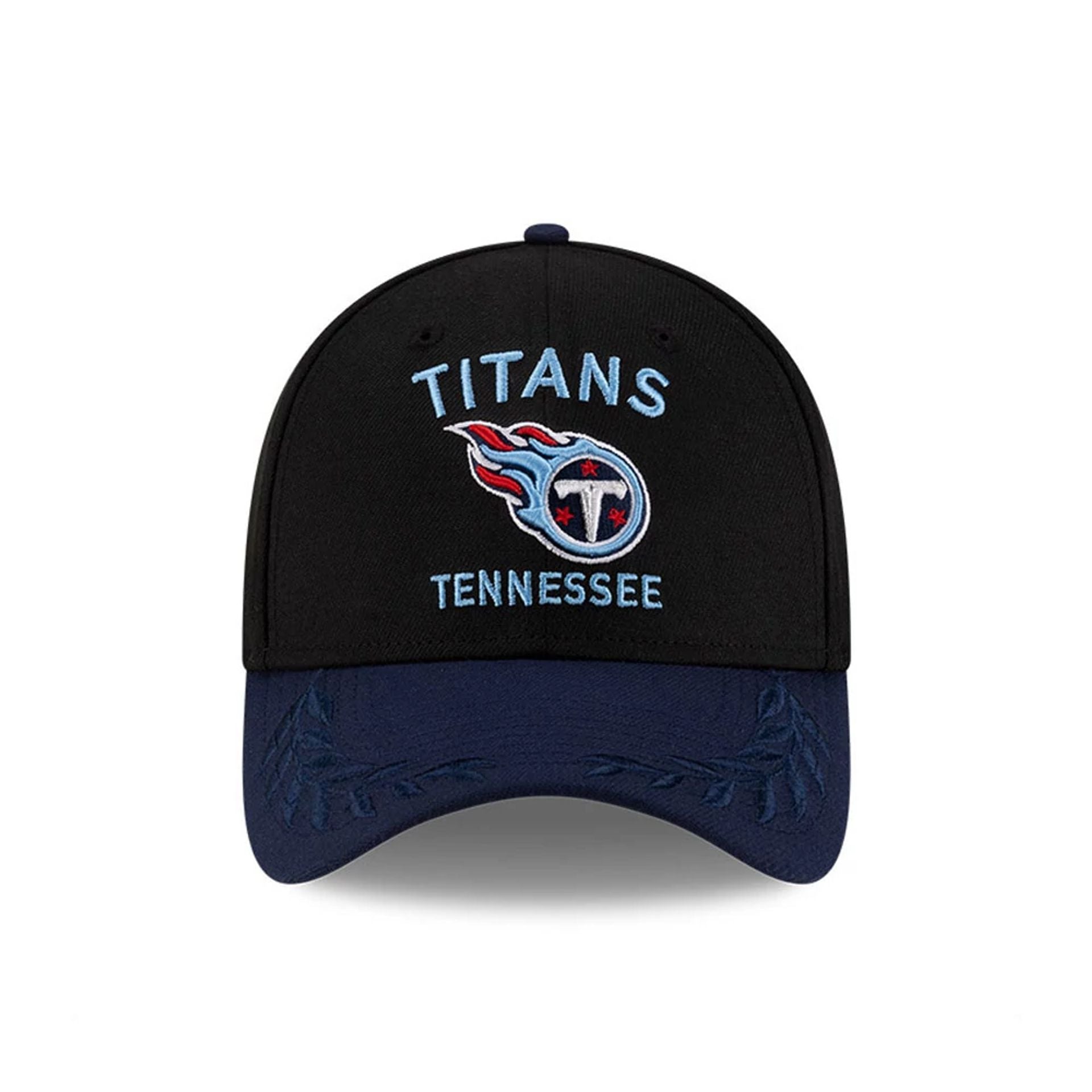 This is a Tennessee Titans NFL Draft 2025 Black 39THIRTY Stretch Fit Cap 3