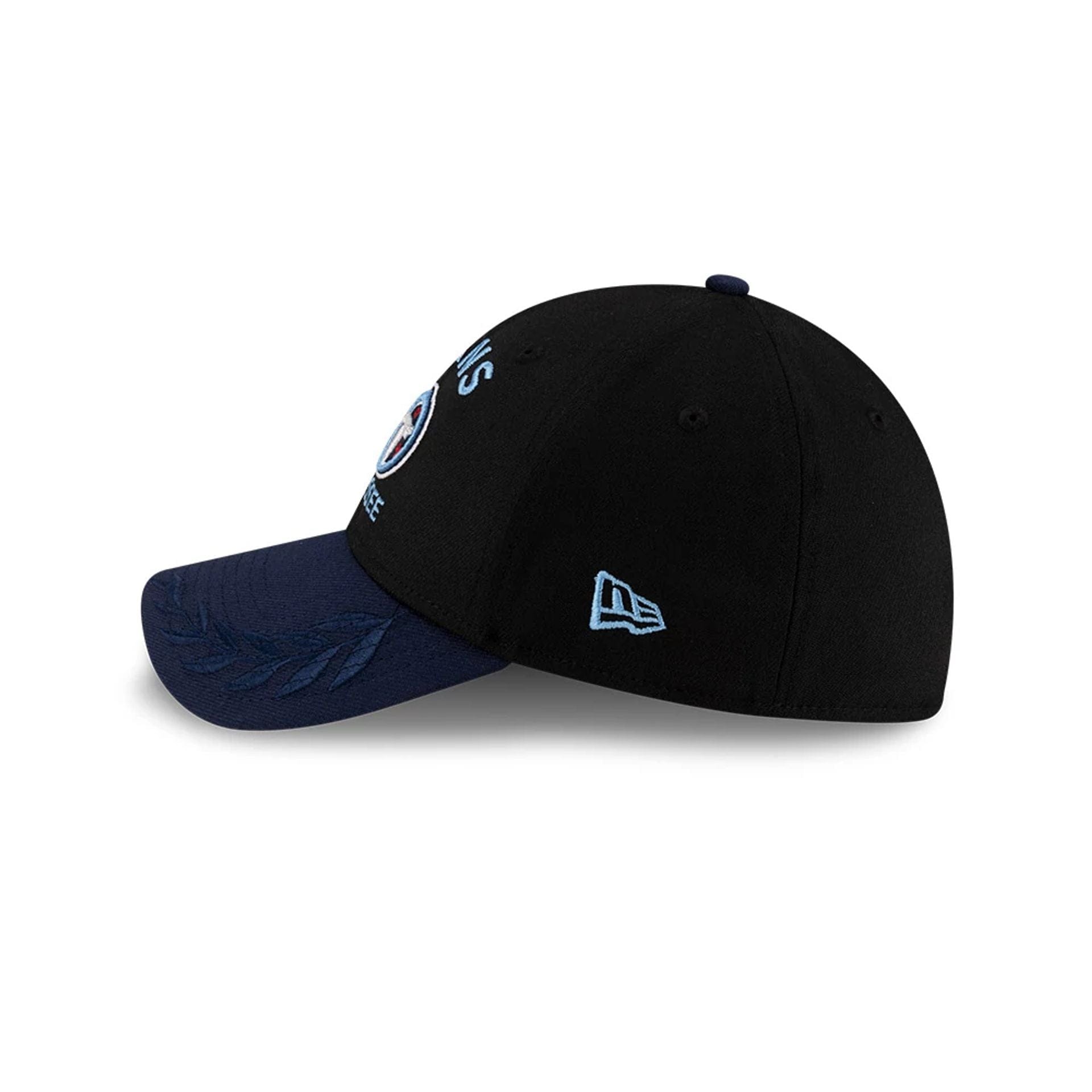 This is a Tennessee Titans NFL Draft 2025 Black 39THIRTY Stretch Fit Cap 5