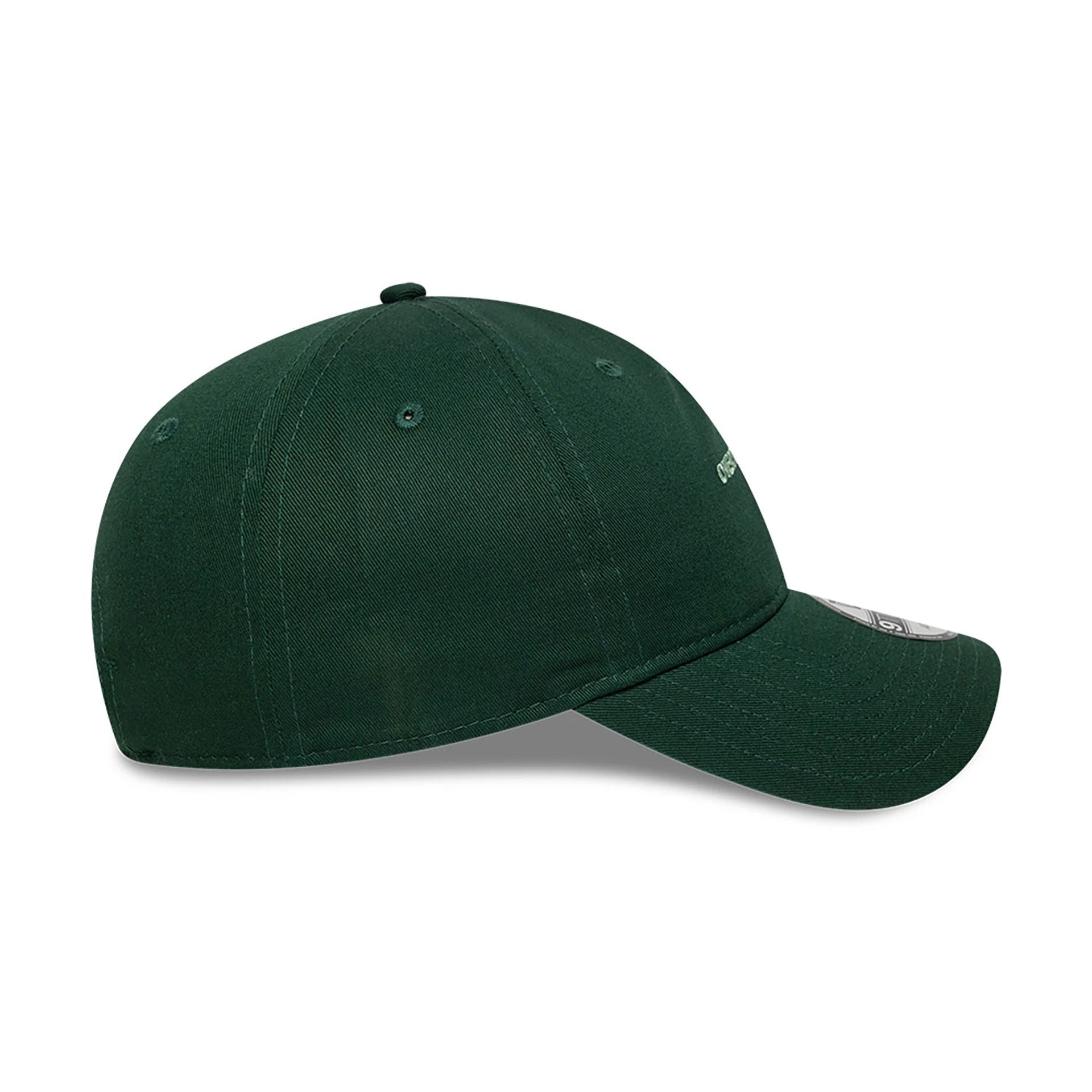 This is a New Era Overthinking Slogan Dark Green 9TWENTY Adjustable Cap 6