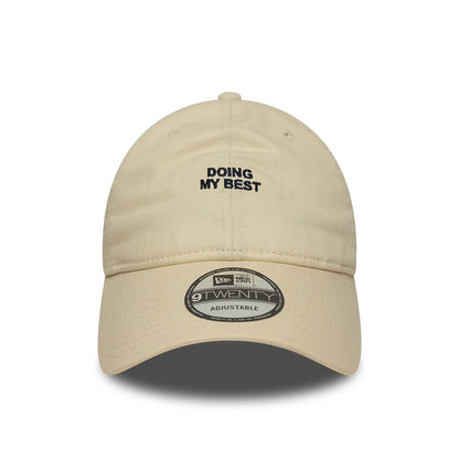 This is a New Era Doing My Best Slogan Light Beige 9TWENTY Adjustable Cap 2