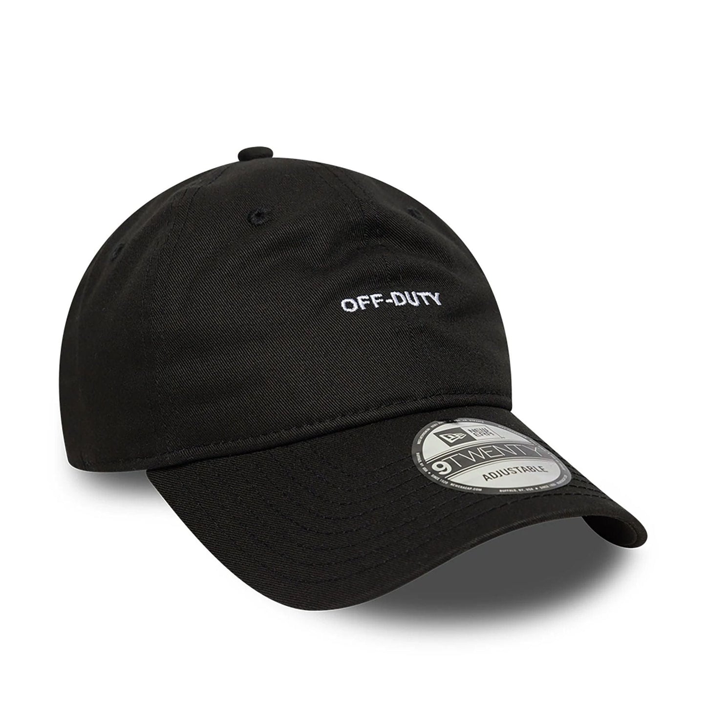 This is a New Era Off-Duty Slogan Black 9TWENTY Adjustable Cap 3