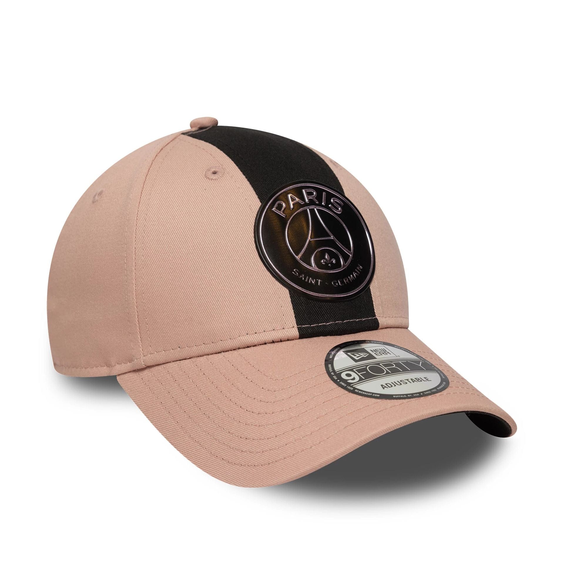 This is a Paris Saint-Germain Contrast Panel Pastel Pink 9FORTY Adjustable Cap 4