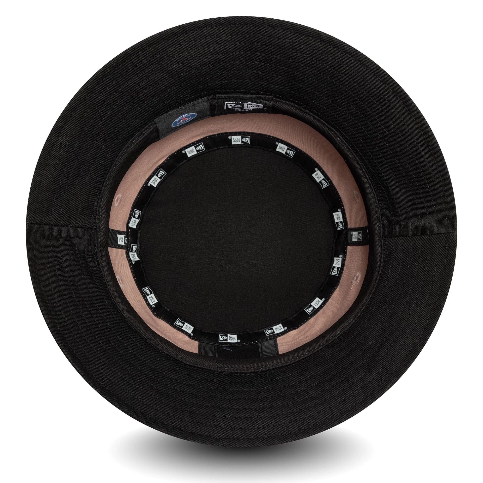 This is a Paris Saint-Germain Contrast Crown Black Bucket Hat 5