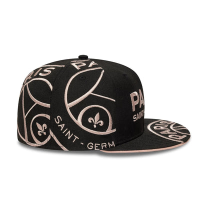 This is a Paris Saint-Germain All Over Print Black 59FIFTY Fitted Cap 6