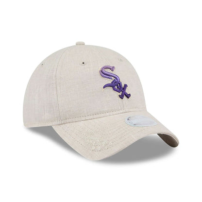This is a Chicago White Sox Floral Visor Open Beige 9TWENTY Adjustable Cap 3