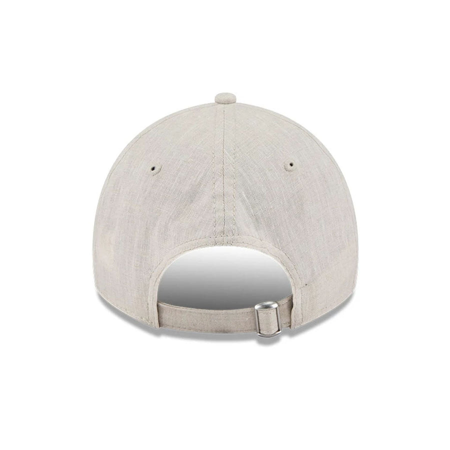 This is a LA Dodgers Floral Visor Open Beige 9TWENTY Adjustable Cap 6