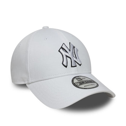 This is a New York Yankees MLB Outline White 9FORTY Adjustable Cap 3