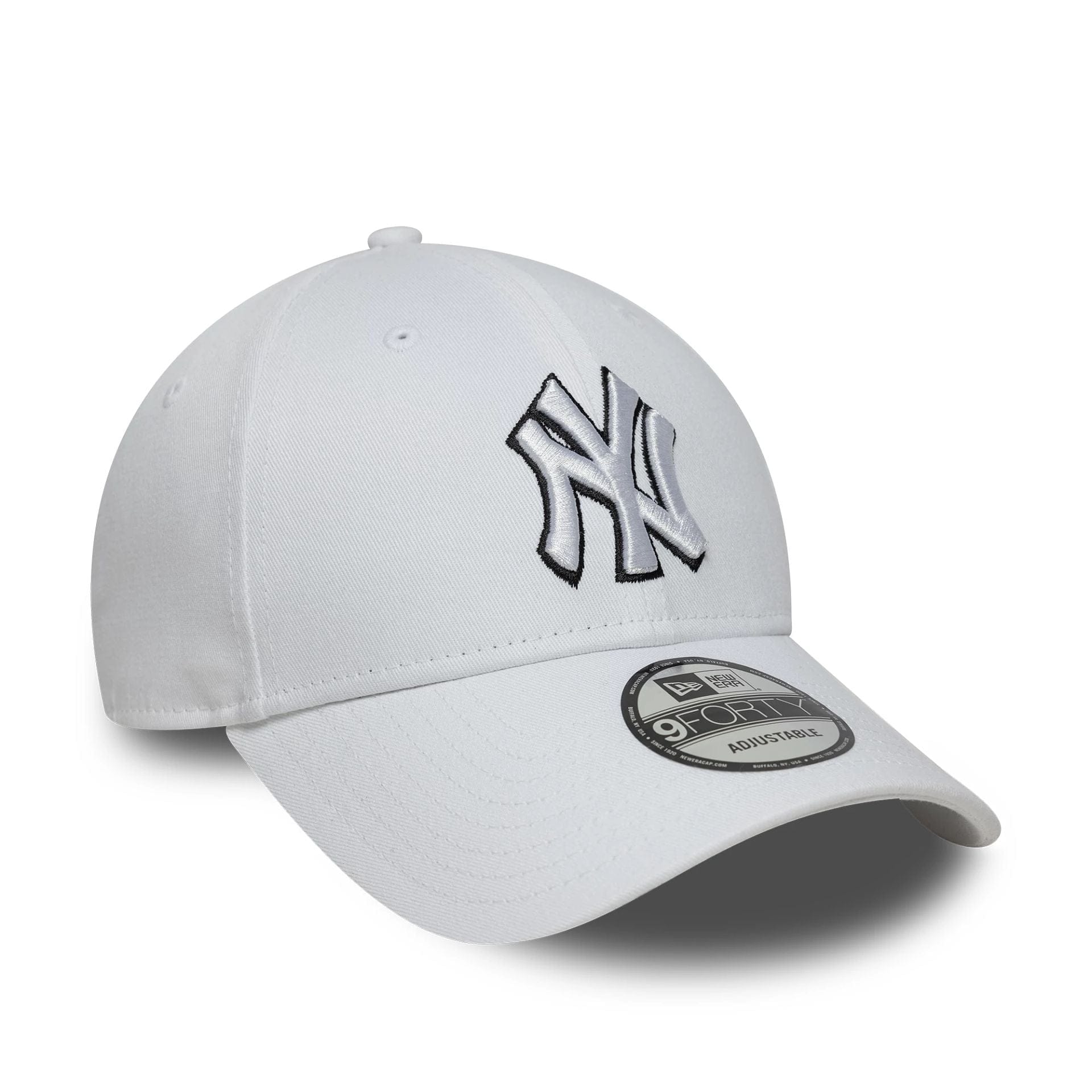 This is a New York Yankees MLB Outline White 9FORTY Adjustable Cap 3