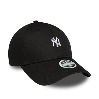 This is a New York Yankees Womens MLB Mini Logo Black 9FORTY Adjustable Cap 3