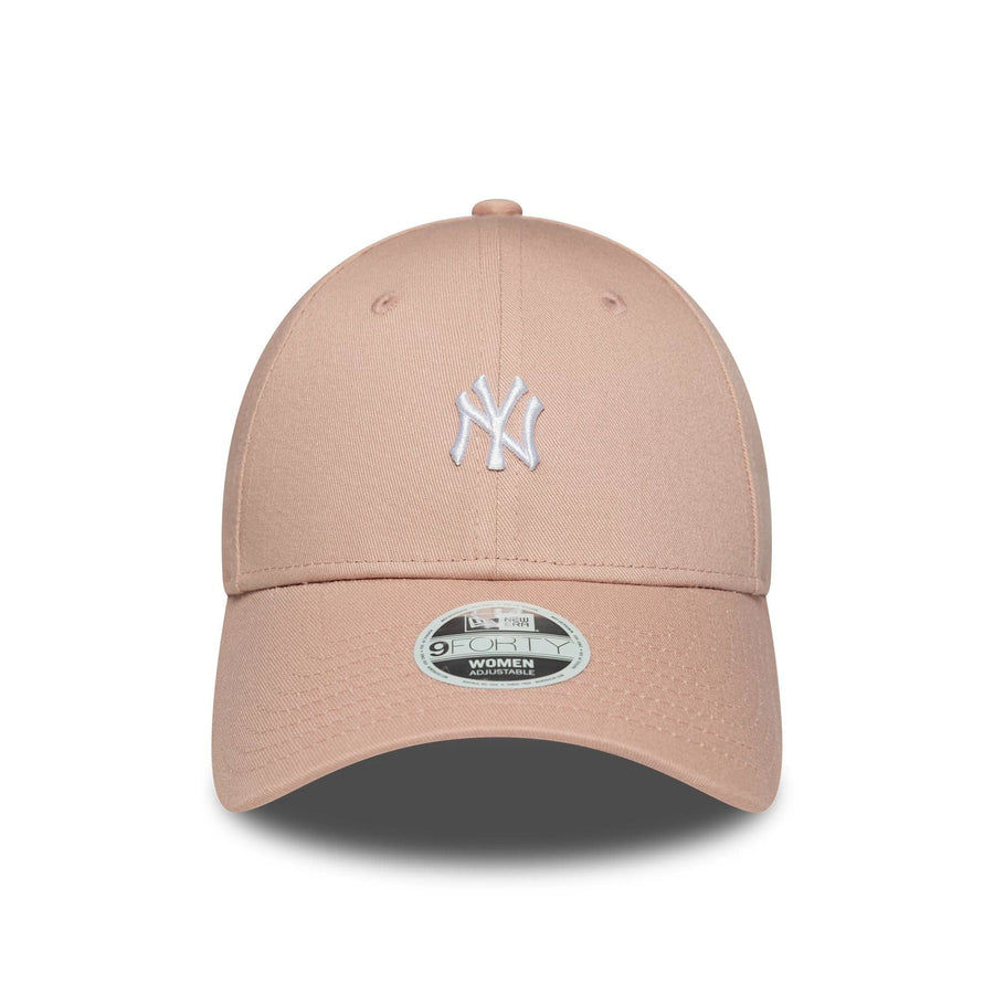 This is a New York Yankees Womens MLB Mini Logo Pastel Pink 9FORTY Adjustable Cap 2