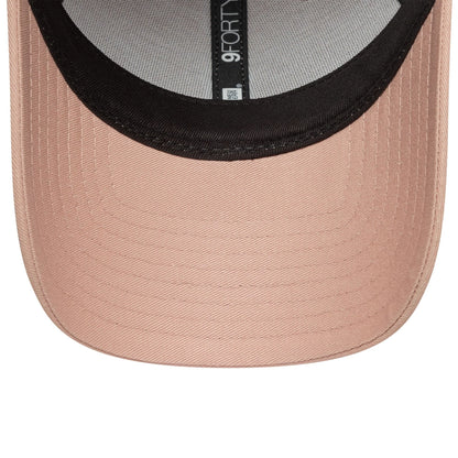 This is a New York Yankees Womens MLB Mini Logo Pastel Pink 9FORTY Adjustable Cap 5