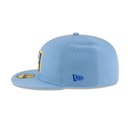 This is a Charros De Jalisco Mexico LMB On Field Pastel Blue 59FIFTY Fitted Cap 4