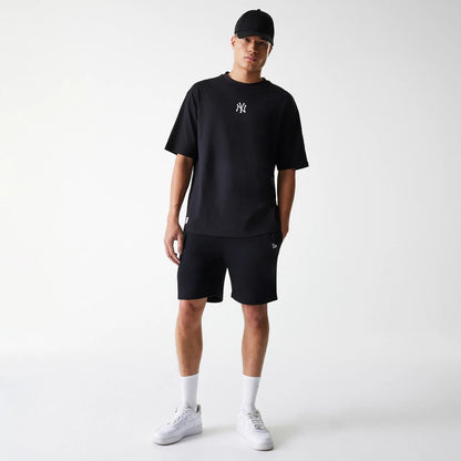 The Male model is wearing New York Yankees MLB League Essential Black Oversized T-Shirt 8