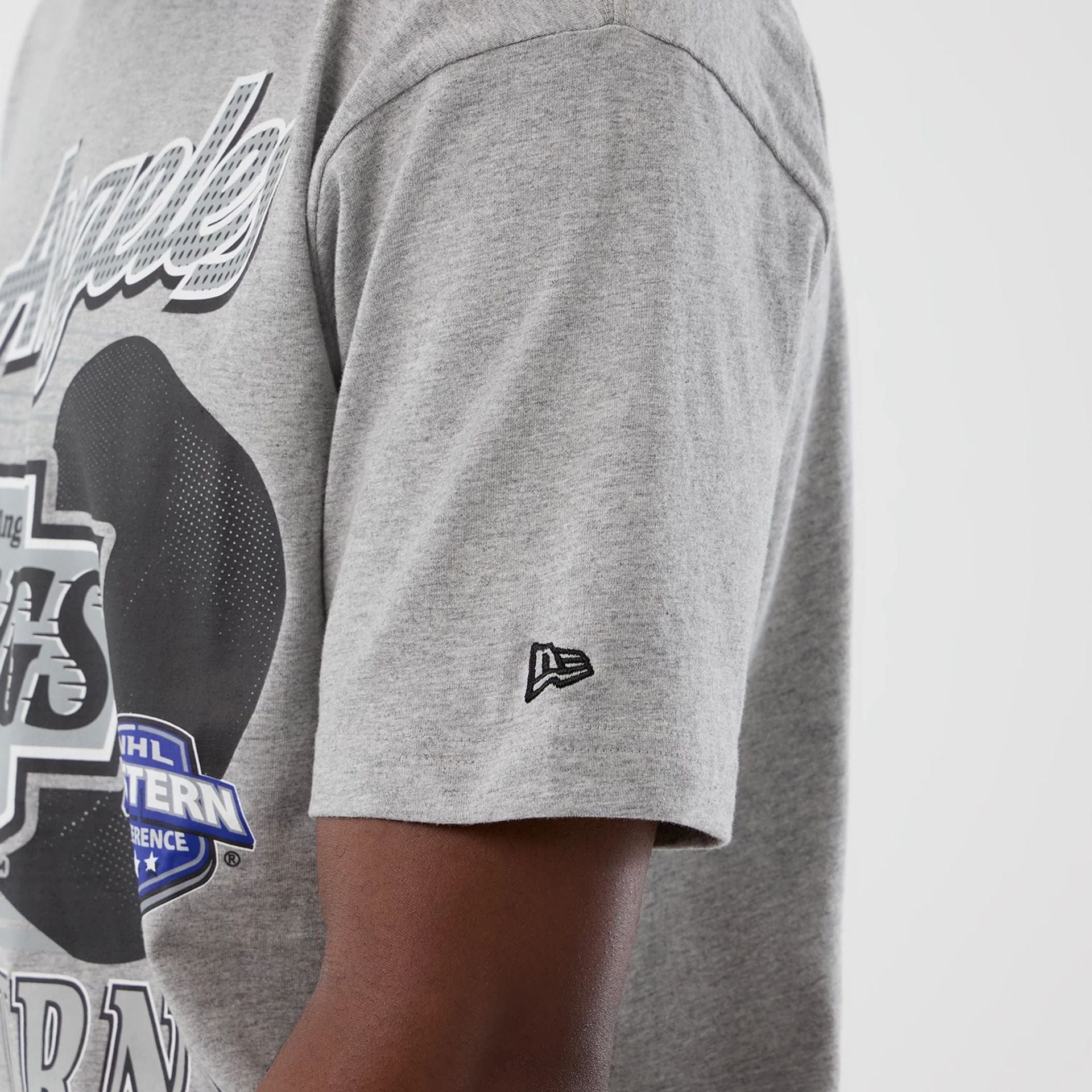 The Male model is wearing LA Kings NHL Sport Classic Grey T-Shirt 5