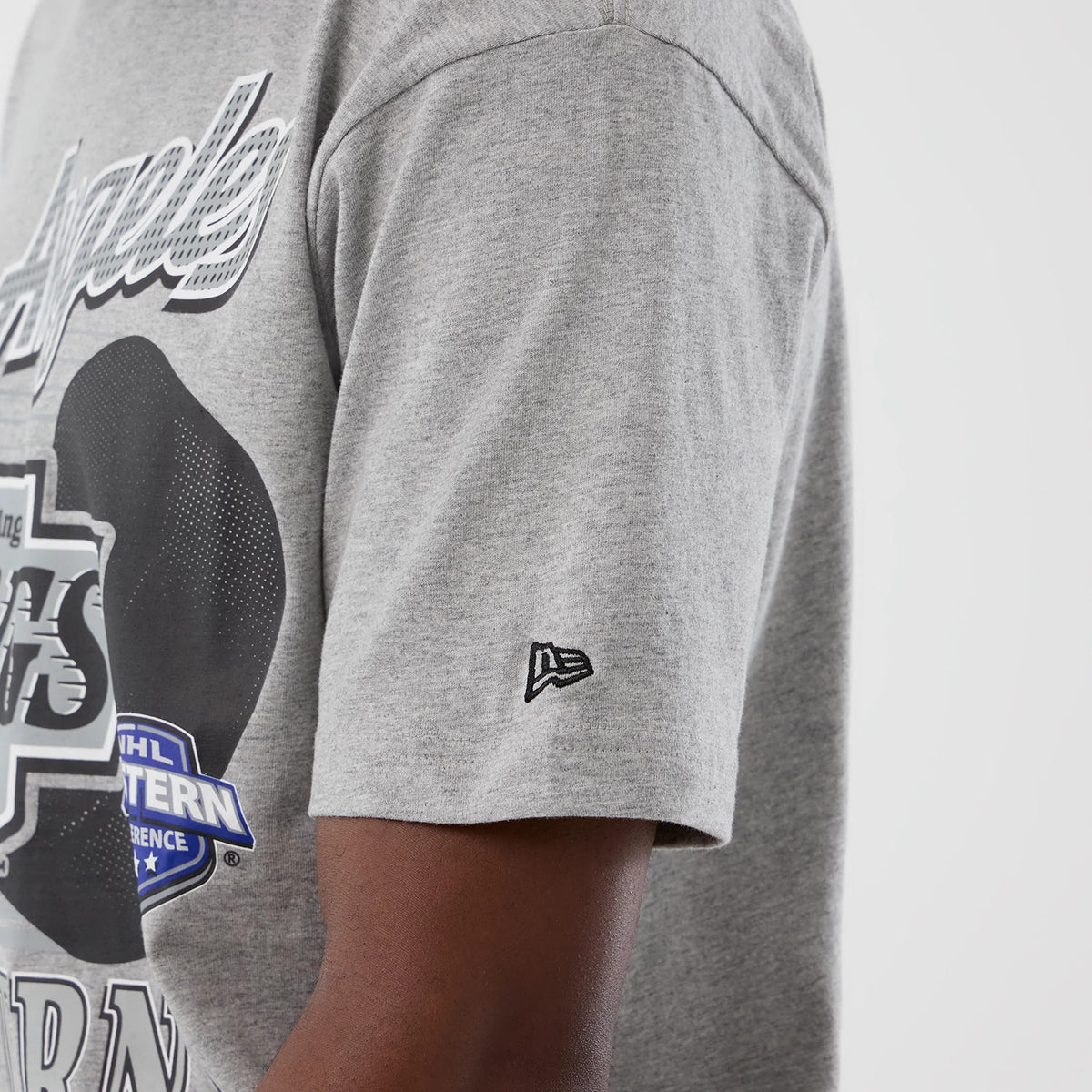 The Male model is wearing LA Kings NHL Sport Classic Grey T-Shirt 5