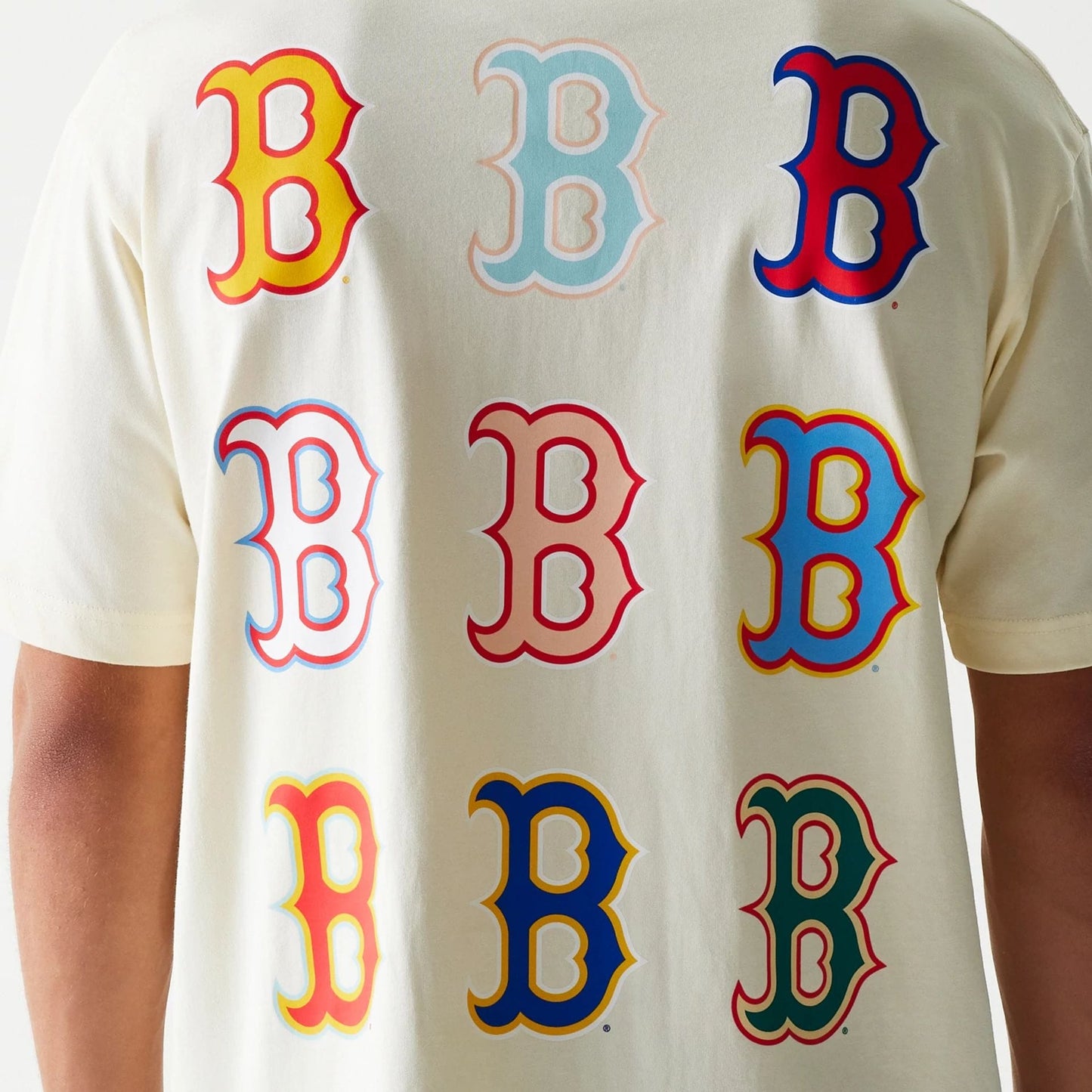 The Male model is wearing Boston Red Sox Life Graphic Cream T-Shirt 5