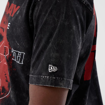 The Male model is wearing Friday The 13Th Life Graphic Black T-Shirt 4