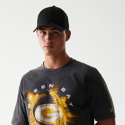 The Male model is wearing Green Bay Packers NFL Sport Night Black T-Shirt 5