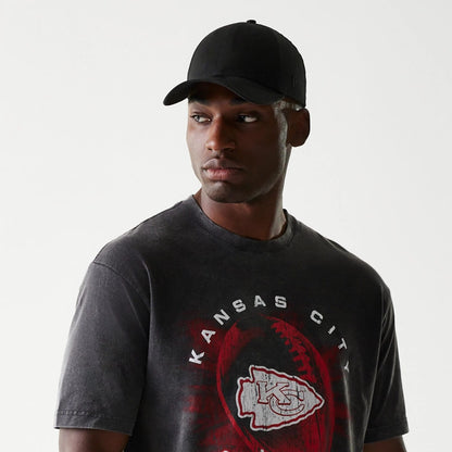 The Male model is wearing Kansas City Chiefs NFL Sport Night Black T-Shirt 6