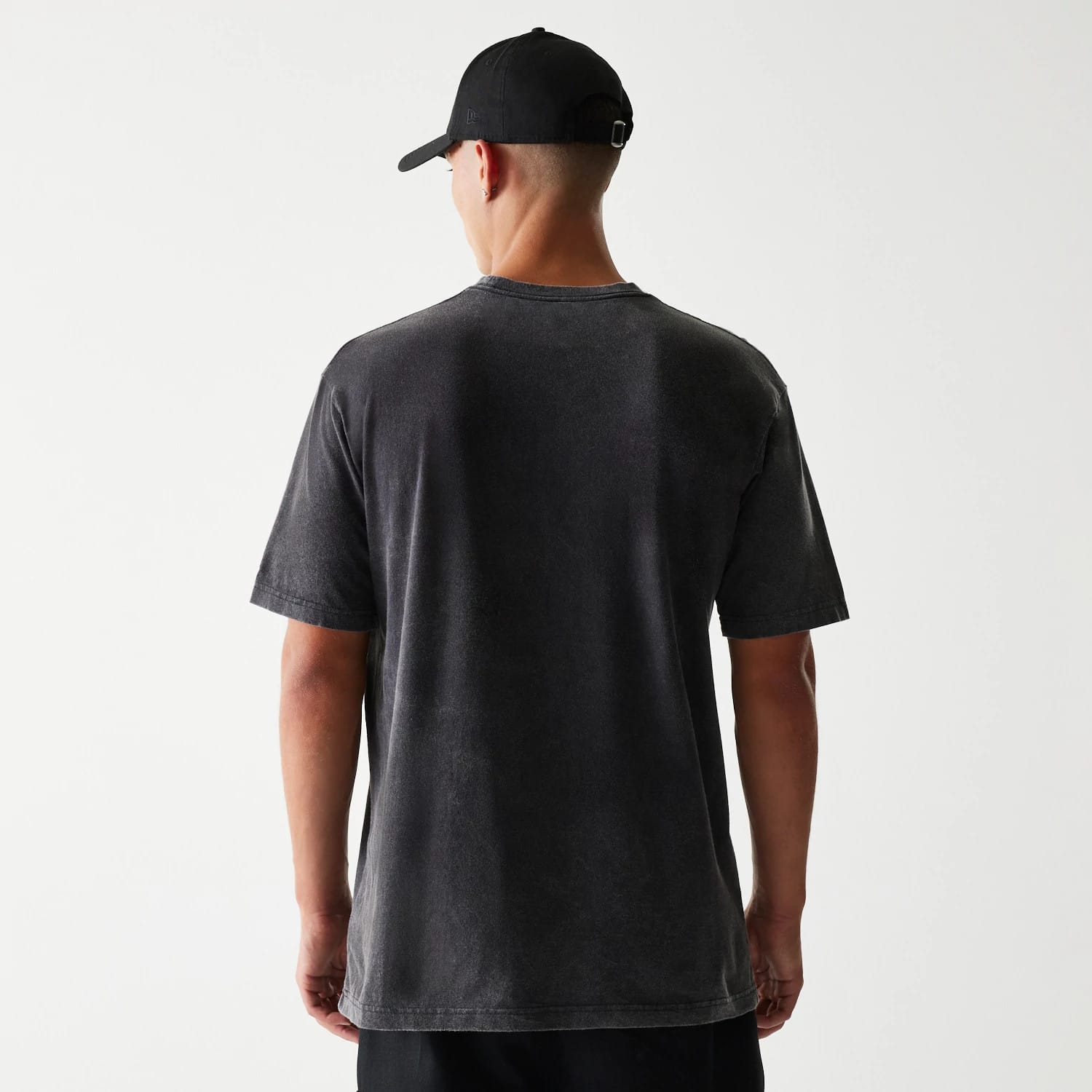 The Male model is wearing Detroit Lions NFL Sport Night Black T-Shirt 2
