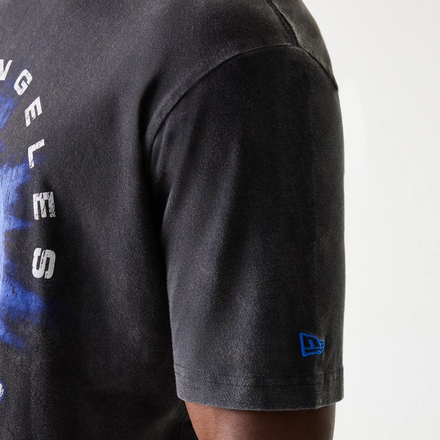 The Male model is wearing LA Rams NFL Sport Night Black T-Shirt 3