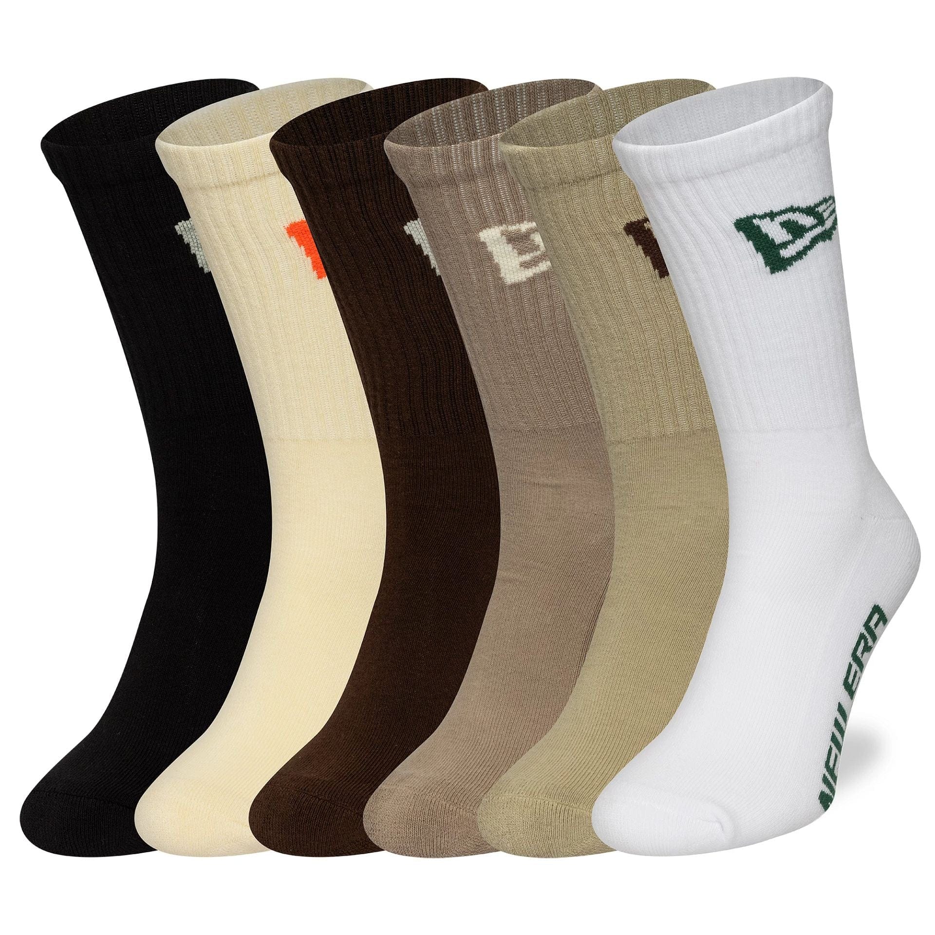 This is a New Era Flag 6-Pack Multi Tonal Crew Socks 1