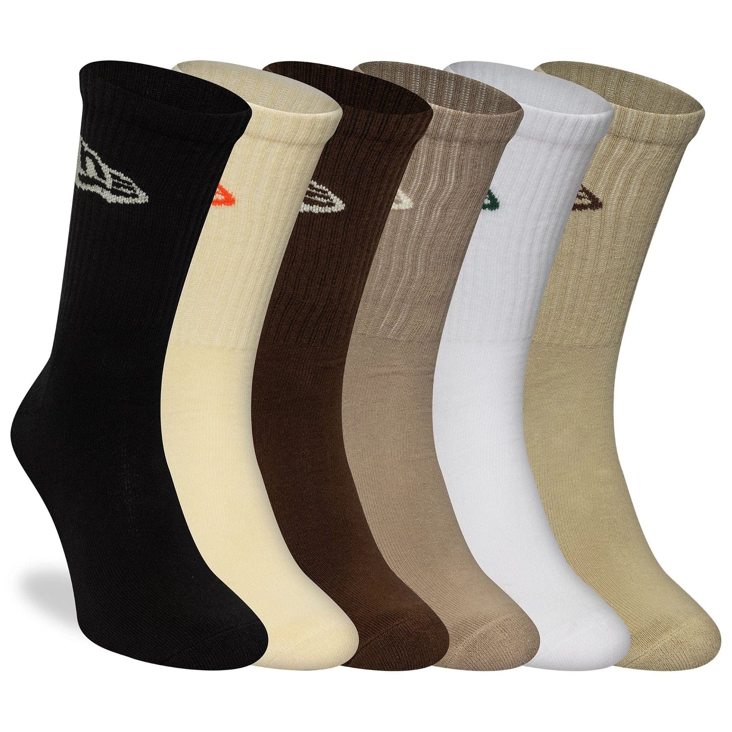 This is a New Era Flag 6-Pack Multi Tonal Crew Socks 3