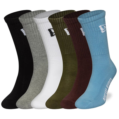 This is a New Era Flag 6-Pack Multi Crew Socks 1
