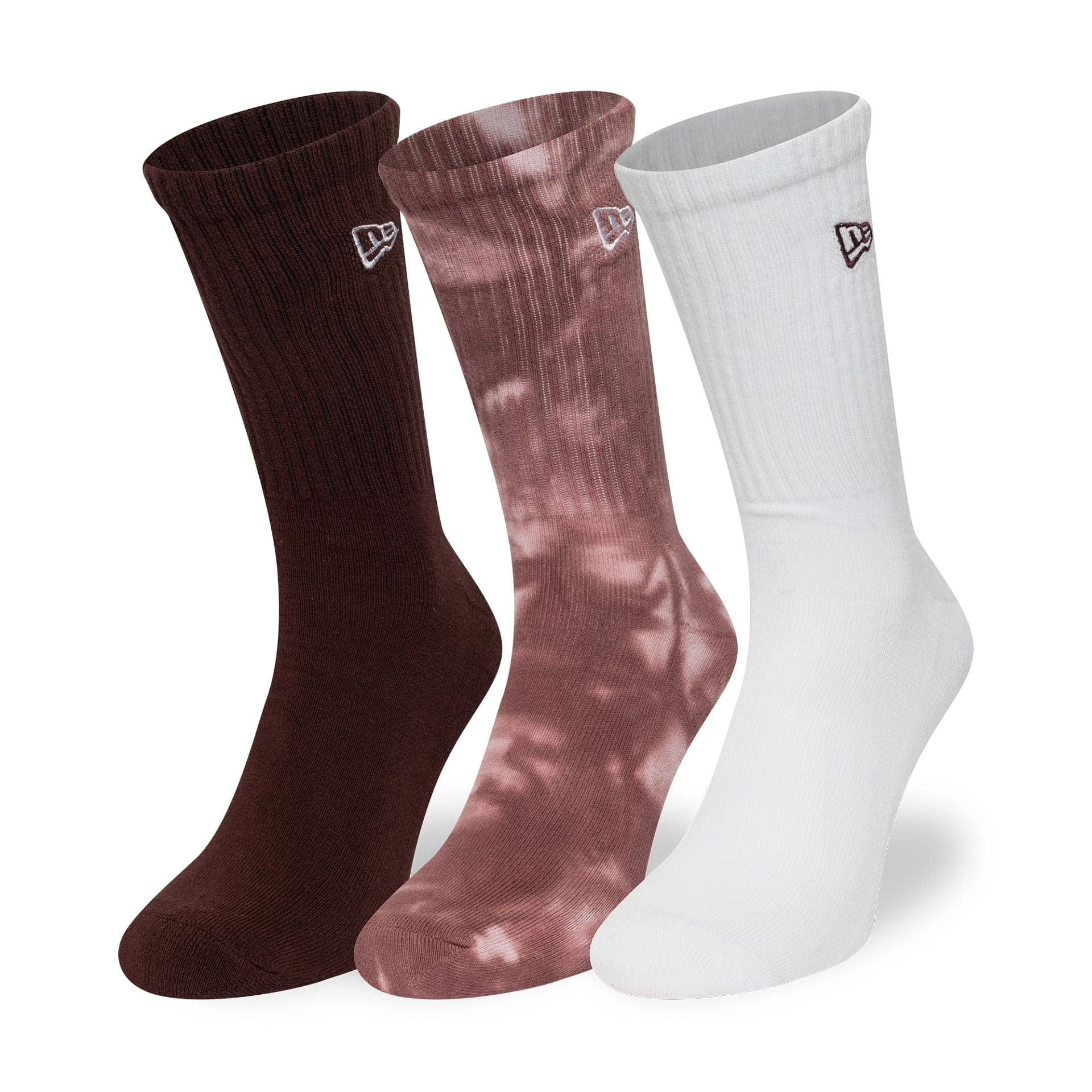 This is a New Era Tie Dye Multi Tonal 3 Pack Crew Socks 1