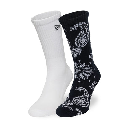 This is a New Era Paisley Multi 2 Pack Crew Socks 1