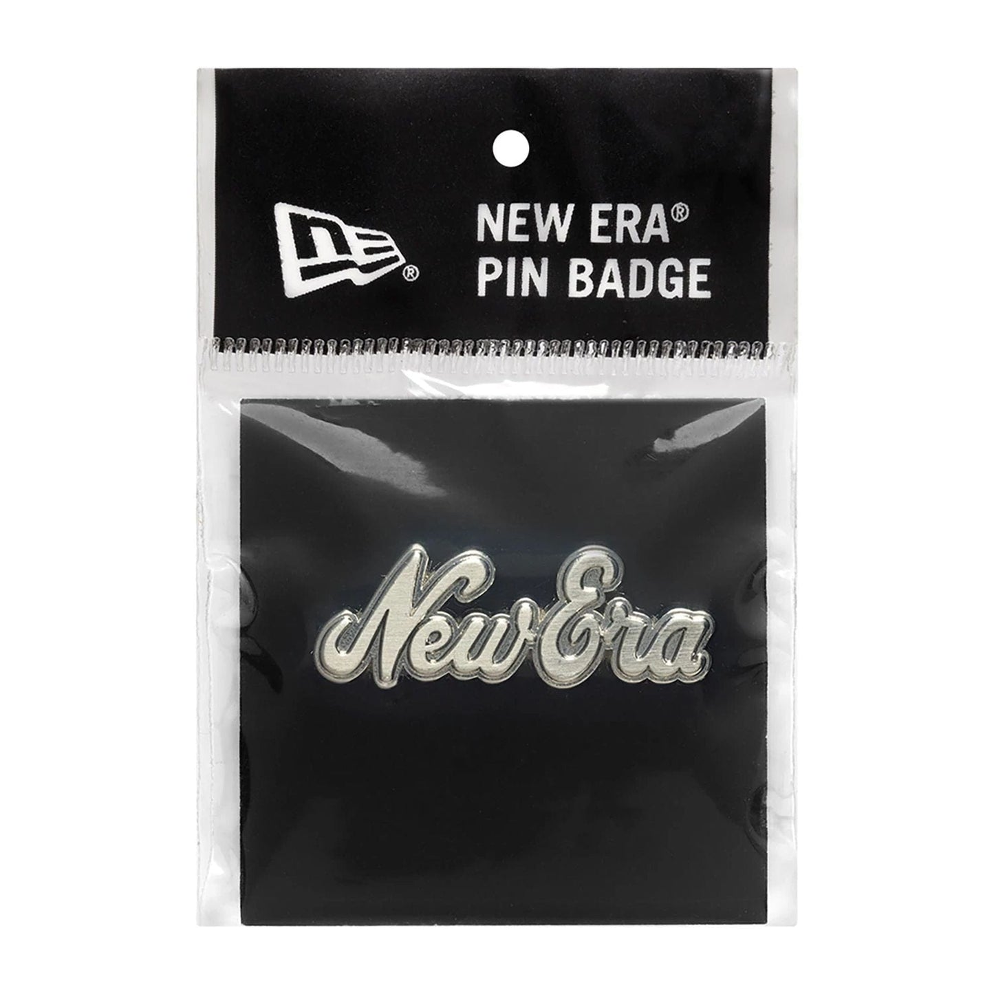 This is a New Era Heritage Script Silver Pin Badge 3